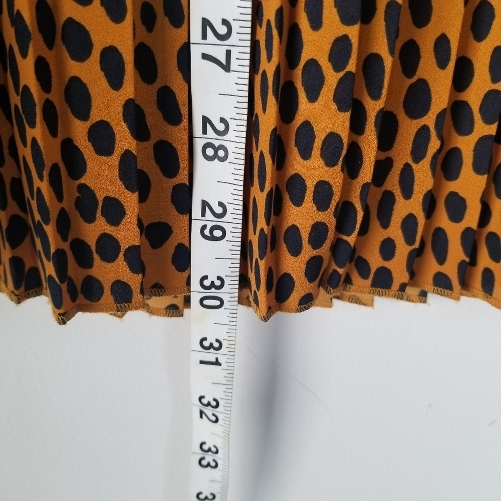 J. Crew Cheetah Print Pleated Flowy Chiffon Midi Skirt Size 12 - Picture 10 of 13